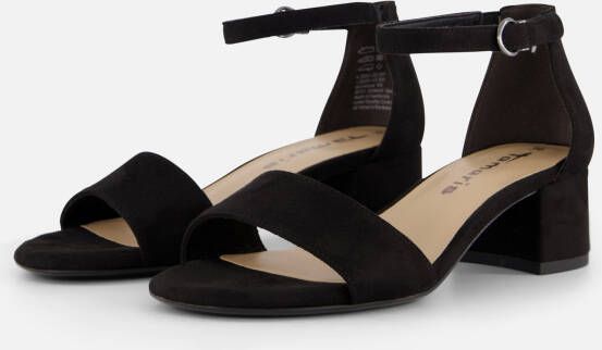 tamaris Sandalen met hak zwart Textiel