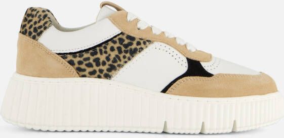 Tamaris Plateausneakers in materiaalmix vrijetijdsschoen lage schoen veterschoen