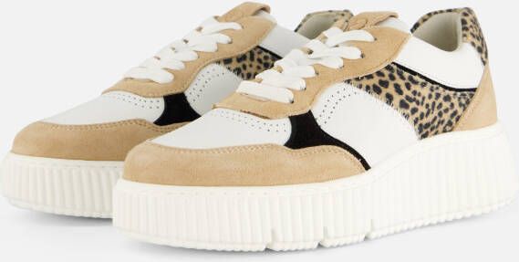 Tamaris Plateausneakers in materiaalmix vrijetijdsschoen lage schoen veterschoen