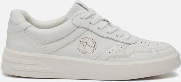 Tamaris Witte Leren Sneakers voor Vrouwen White Dames