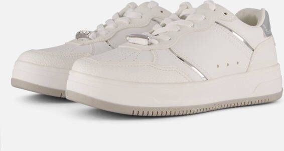 Tamaris Witte Zilveren Sneakers voor Vrouwen White Dames