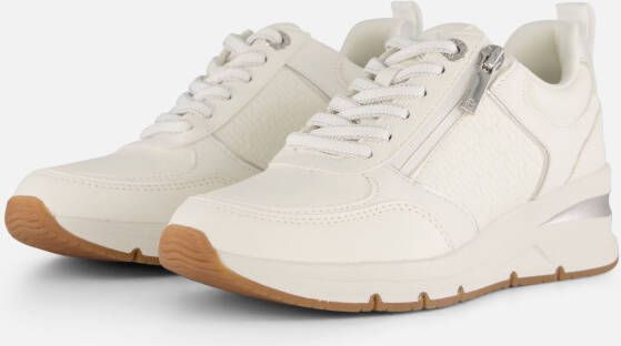 Tamaris Sneakers met sleehak vrijetijdsschoen lage schoen veterschoen met buitenrits