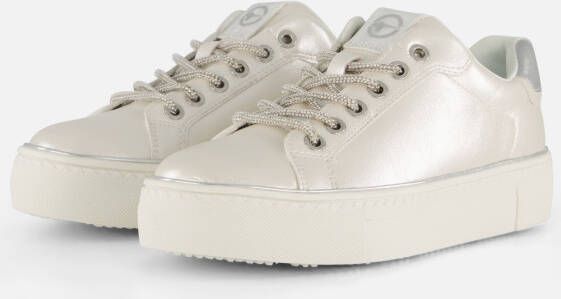 Tamaris Plateausneakers vrijetijdsschoen lage schoen veterschoen contrastafwerking aan de hak