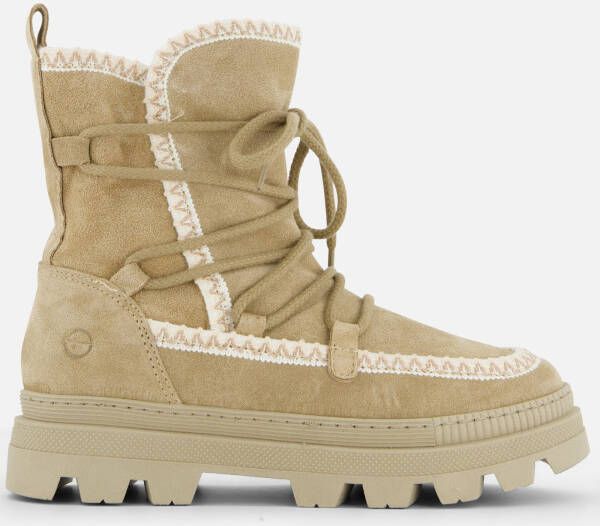 tamaris Snowboots beige Leer