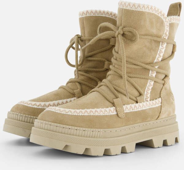 tamaris Snowboots beige Leer