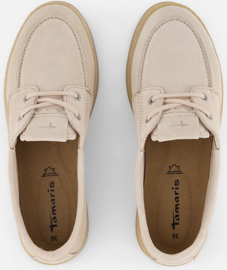 Tamaris dames leren mocassin 1-23615-46-375 instapschoen dames beige - Foto 3