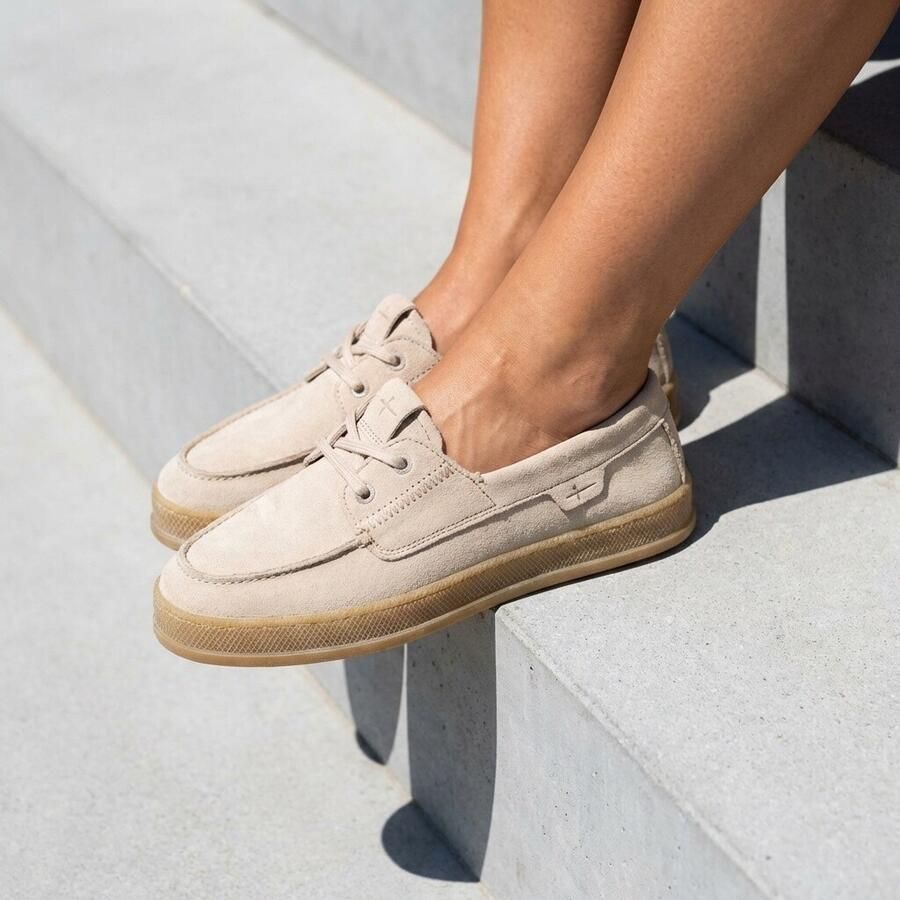 Tamaris dames leren mocassin 1-23615-46-375 instapschoen dames beige - Foto 2