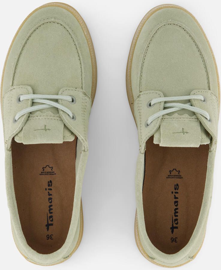 Tamaris dames leren mocassin lichtgroen - Foto 3
