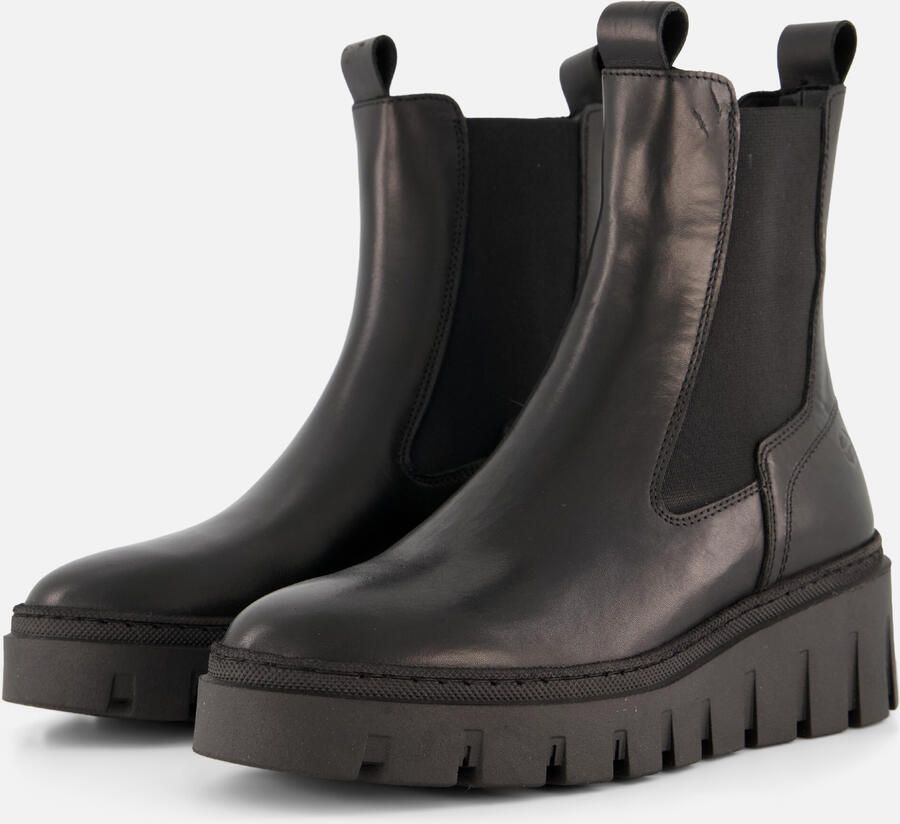 Tamaris dames chelsea boot leren laarzen enkellaars vrouwen leer M2549141 zwart - Foto 2