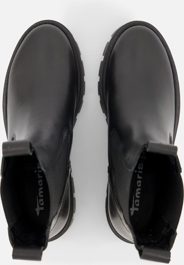 Tamaris dames chelsea boot leren laarzen enkellaars vrouwen leer M2549141 zwart - Foto 6