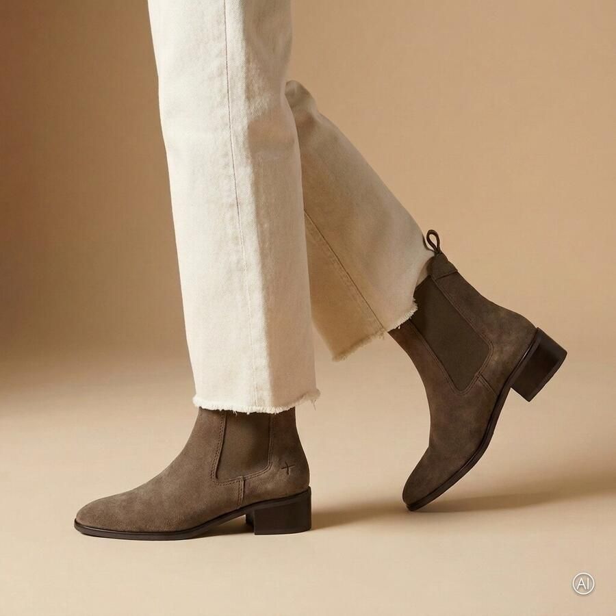 Tamaris Chelseaboots taupe Suede