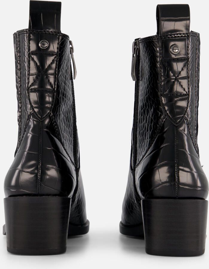 Tamaris Vegan dierenprint enkellaars Black Dames - Foto 3