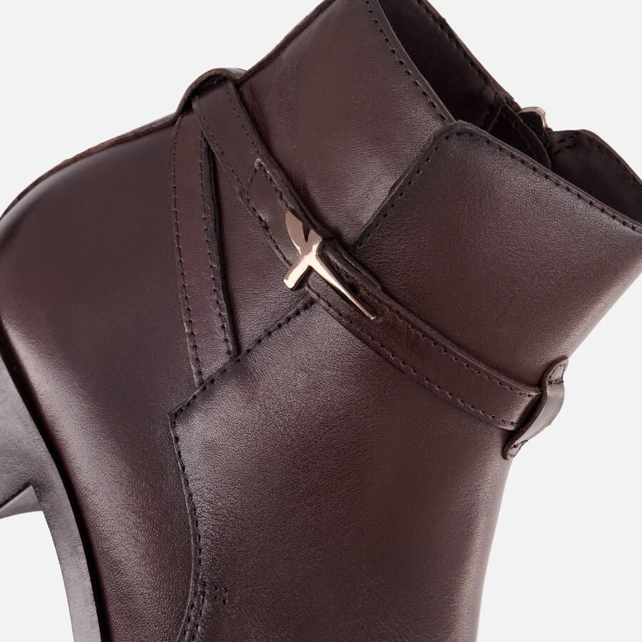 Tamaris Laarsjes blokhak business schoen ankleboots met t-logo decoratie - Foto 2