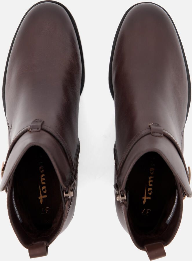 Tamaris Laarsjes blokhak business schoen ankleboots met t-logo decoratie - Foto 3
