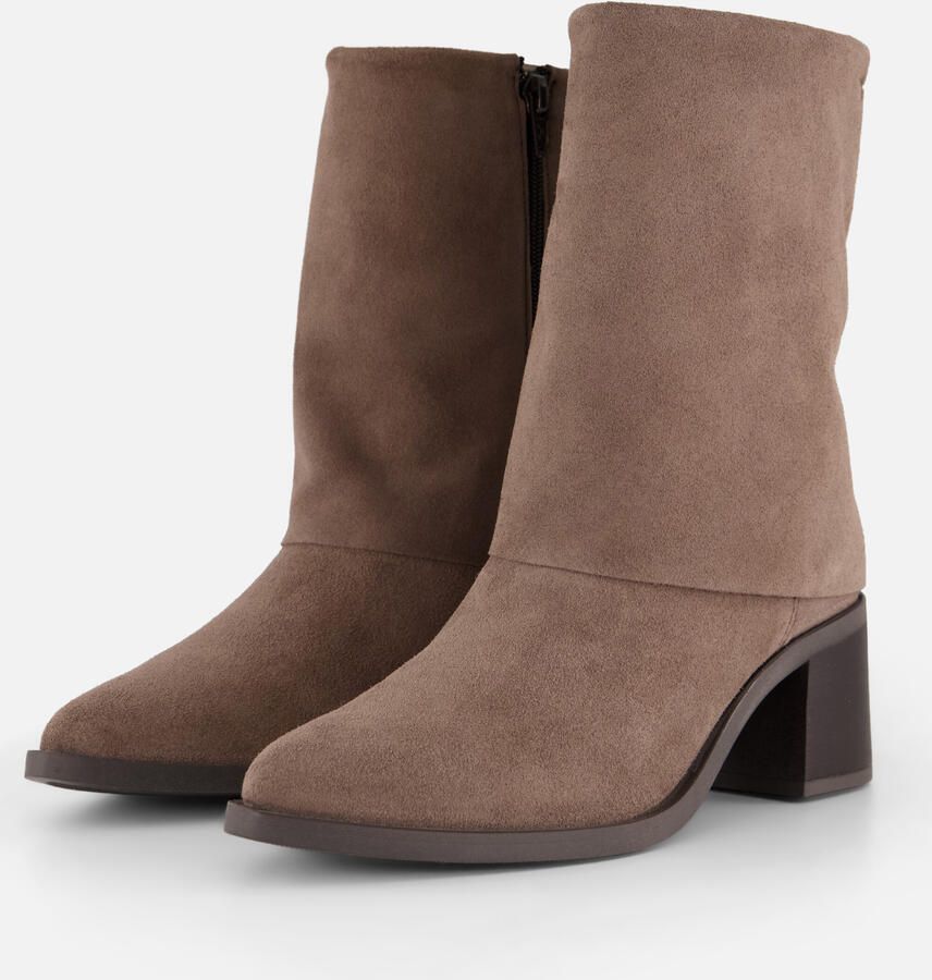 Tamaris Enkellaarzen met hak taupe