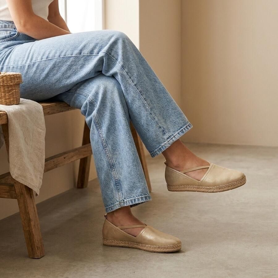 Tamaris Espadrilles plateau zomerschoen flats instapschoen met touch it-uitrusting