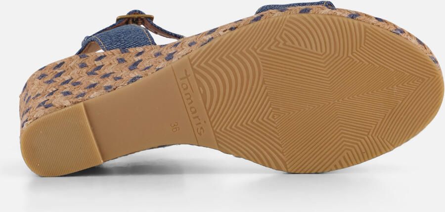 Tamaris Espadrilles met hak blauw Textiel Dames - Foto 5