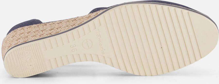 Tamaris Espadrilles Sleehak blauw Textiel Dames - Foto 6