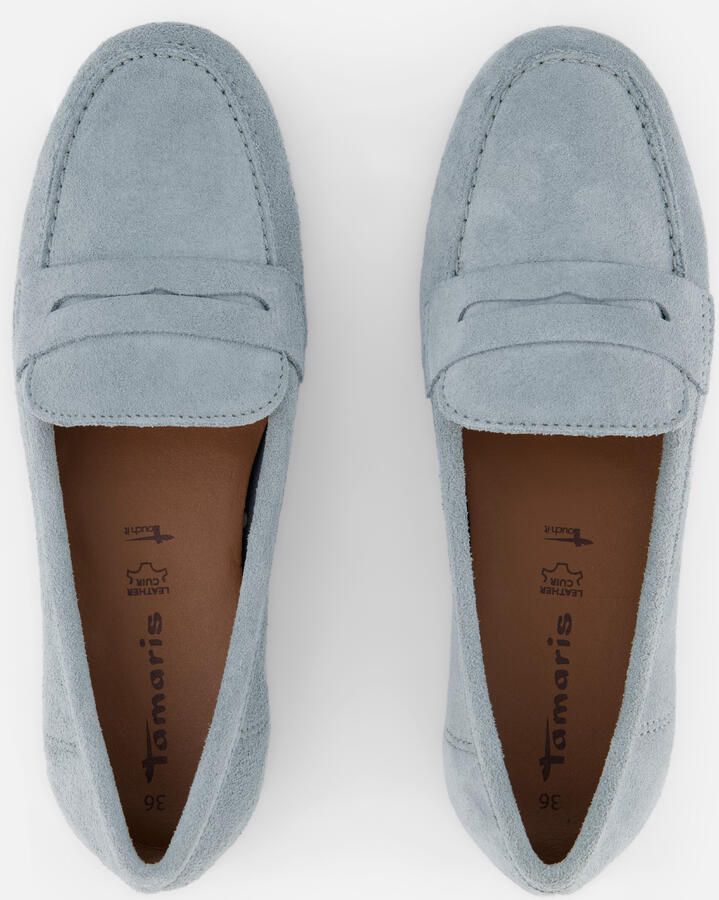Tamaris leren instapschoenen 1-24203-46-812 Dames Schoenen Lage schoenen Lichtblauw - Foto 3