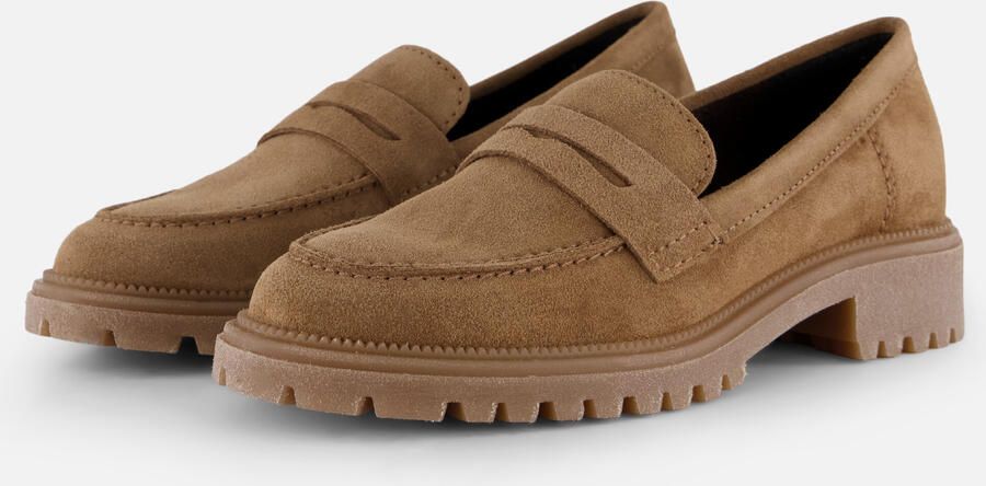 Tamaris dames leren instapschoenen 1-24300-45 300 Dames loafers lage schoenen bruin