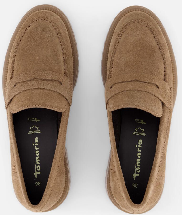 Tamaris dames leren instapschoenen 1-24300-45 300 Dames loafers lage schoenen bruin - Foto 2