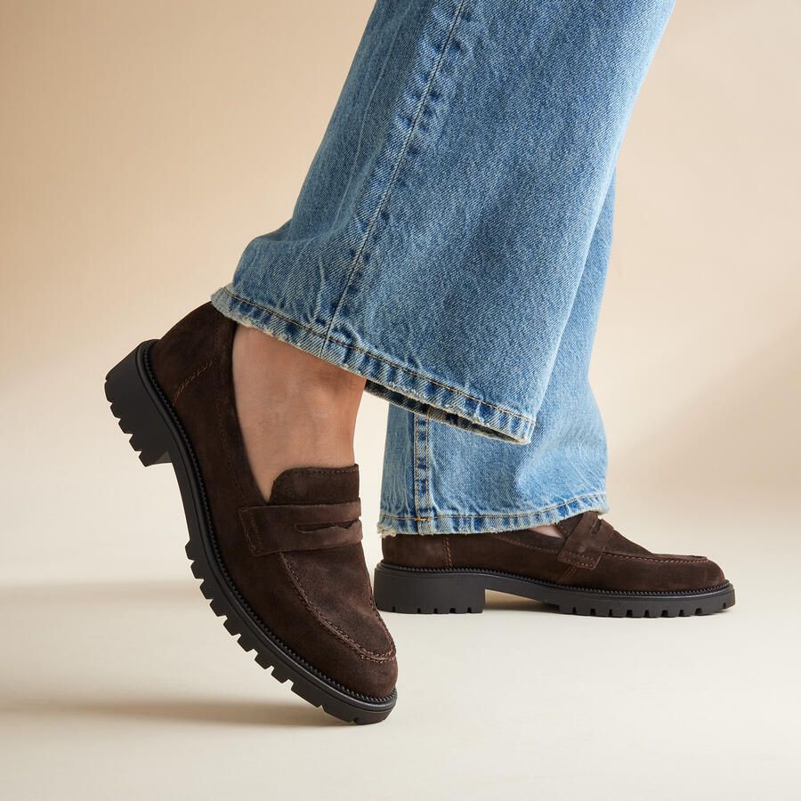 Tamaris Instappers blokhak loafer zakelijke schoen met touch it-uitrusting
