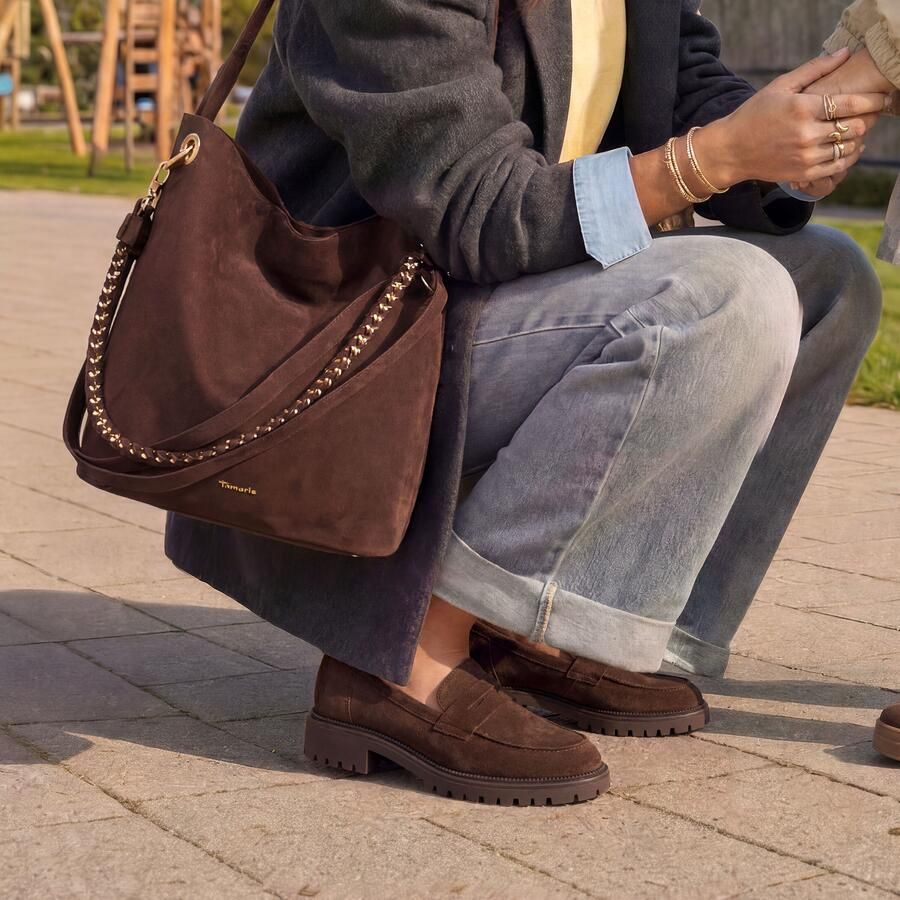 Tamaris Instappers blokhak loafer zakelijke schoen met touch it-uitrusting - Foto 2