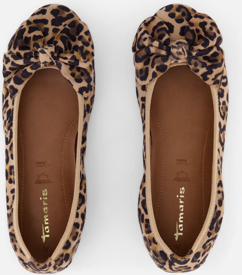 Tamaris Ballerina's van leer met strikdetail - Foto 2