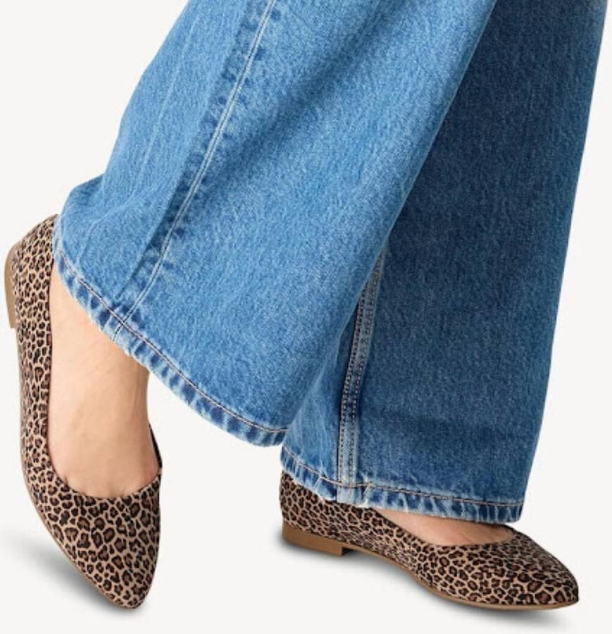 Tamaris Leopard Ballerina's bruin Leer Dames - Foto 4