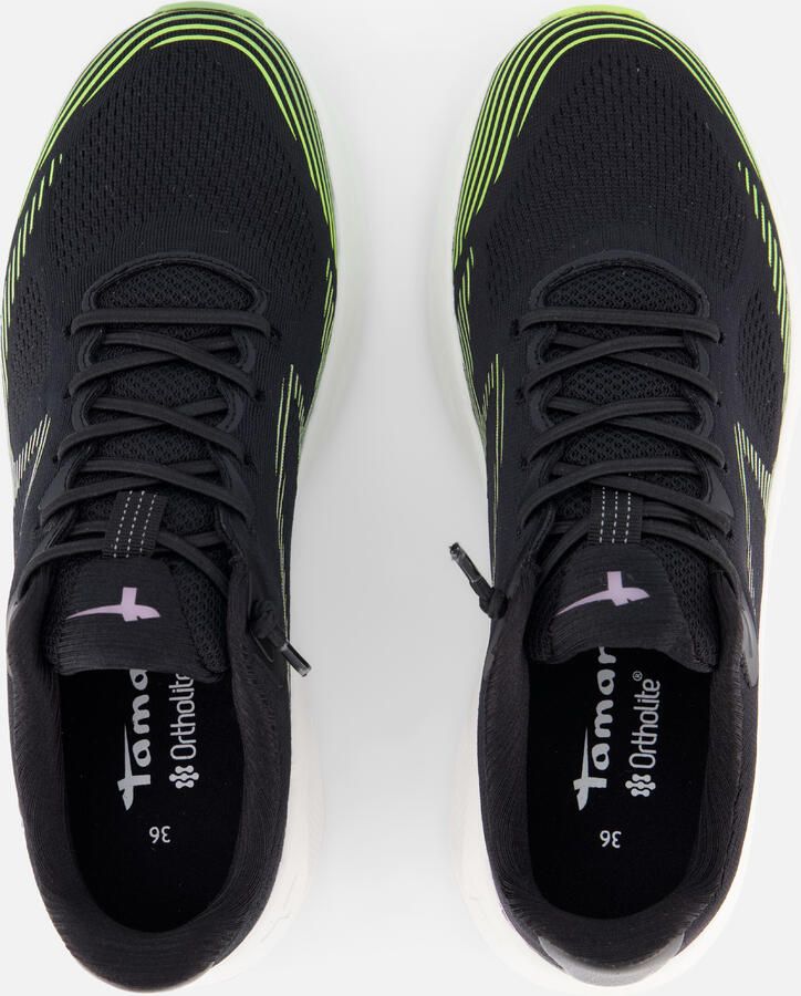 Tamaris Light Weight Sneakers zwart Textiel - Foto 3