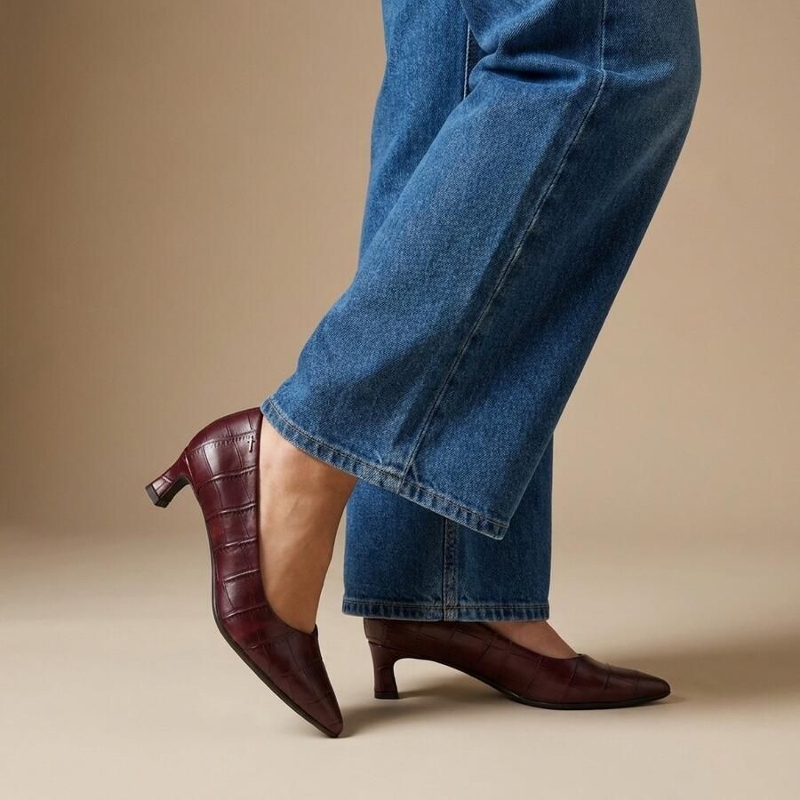 Tamaris 1-22351-47 552 Merlot Croco Pump Elegante Damespumps