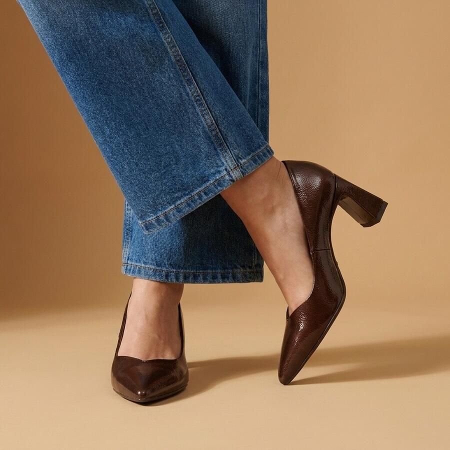 Tamaris Core Dames Pumps BROWN PATENT
