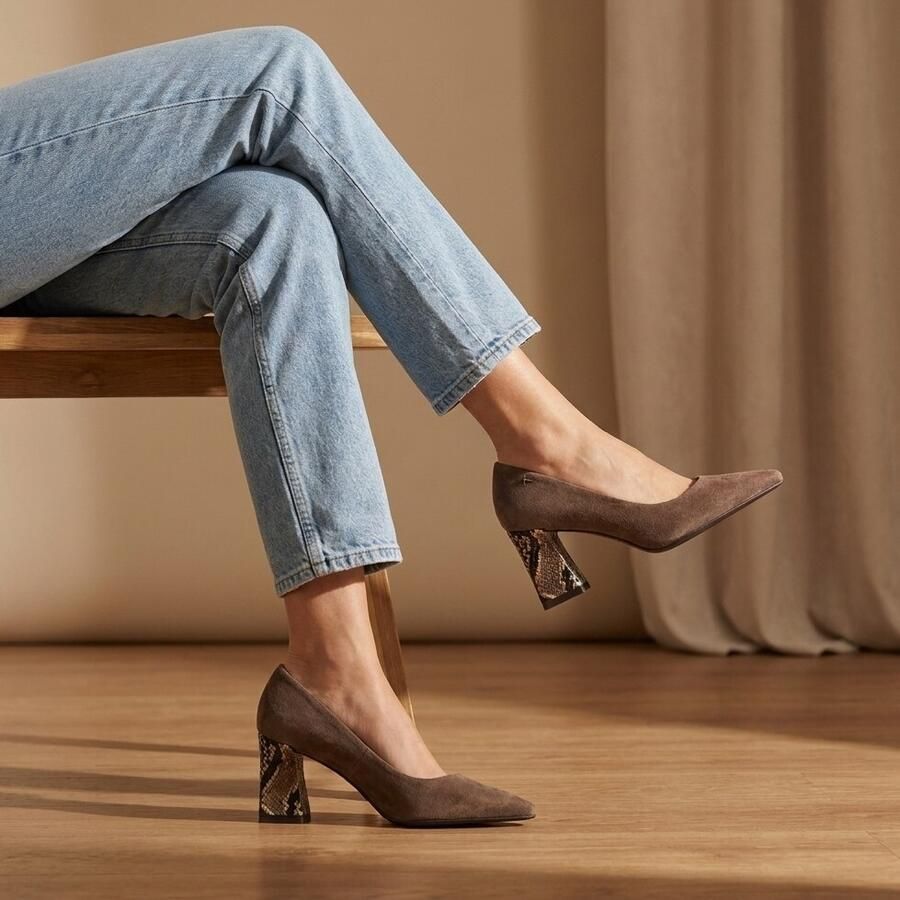 Tamaris Pumps met velourslook - Foto 1