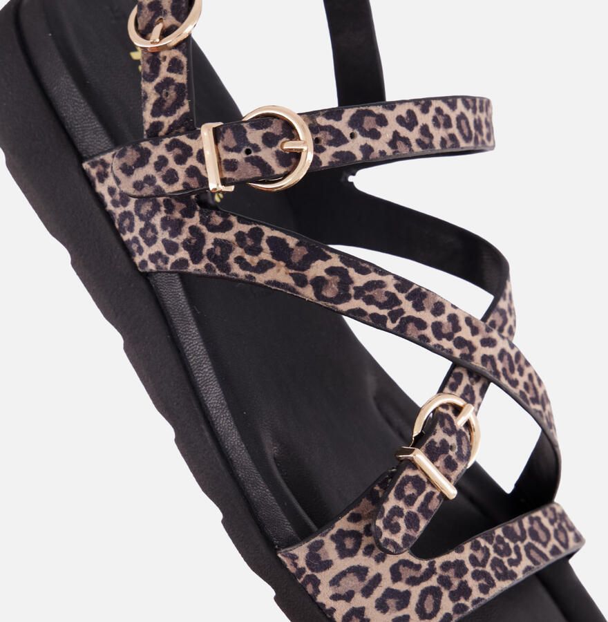 Tamaris Sandalen bruin Panterprint Suède - Foto 2