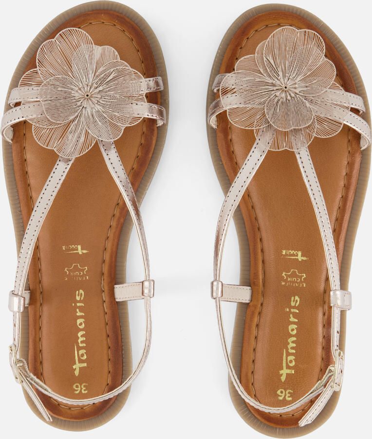 Tamaris Sandalen goud Leer - Foto 3