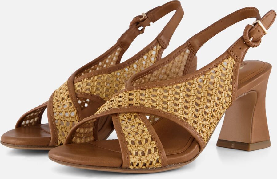 Tamaris Sandalen Met Hak cognac Raffia
