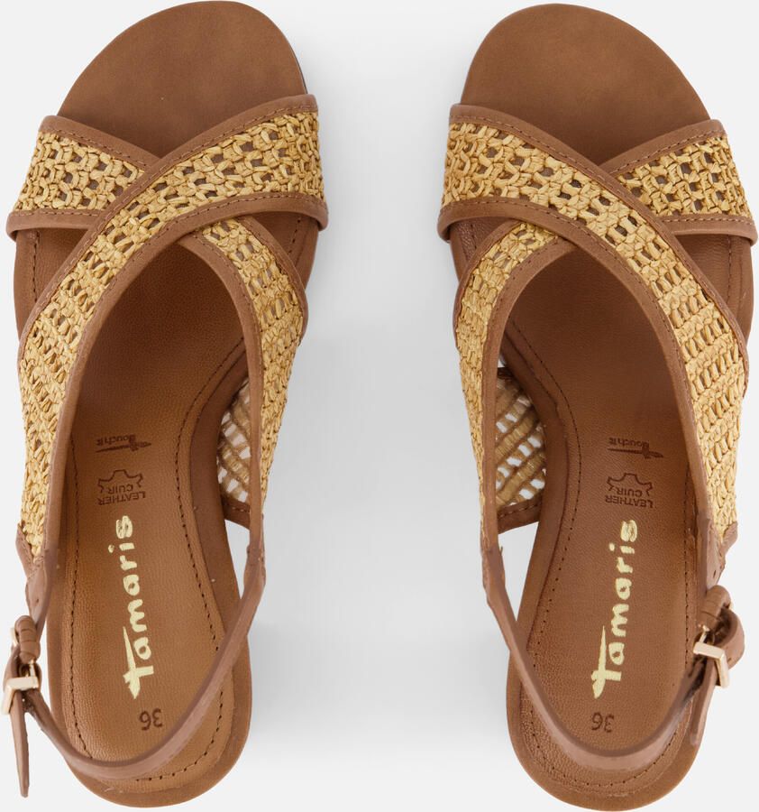 Tamaris Sandalen Met Hak cognac Raffia - Foto 2
