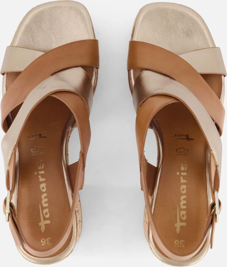 Tamaris Sandalen met hak cognac Synthetisch Dames - Foto 5