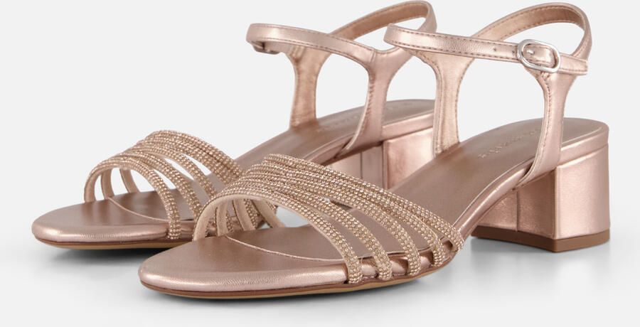 Tamaris Sandaaltjes blokhak feestdagenschuh avondschuh met fonkelende sierstenen