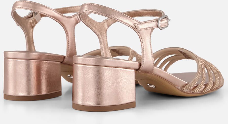 Tamaris Sandaaltjes blokhak feestdagenschuh avondschuh met fonkelende sierstenen - Foto 4