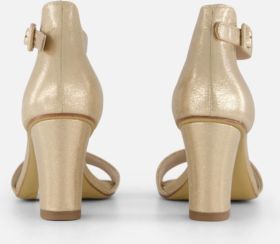 Tamaris Metallic Gouden Sandalette Feest Hakken Yellow Dames - Foto 3