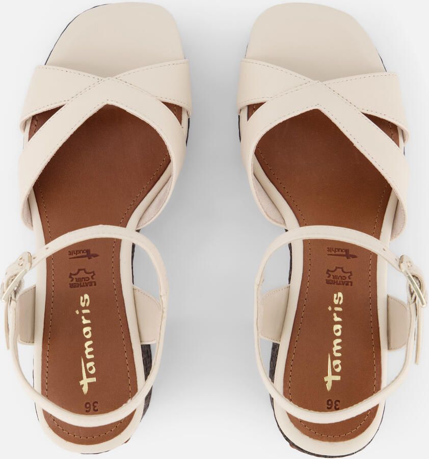 Tamaris Rieker Haksandalen wit Suède - Foto 3
