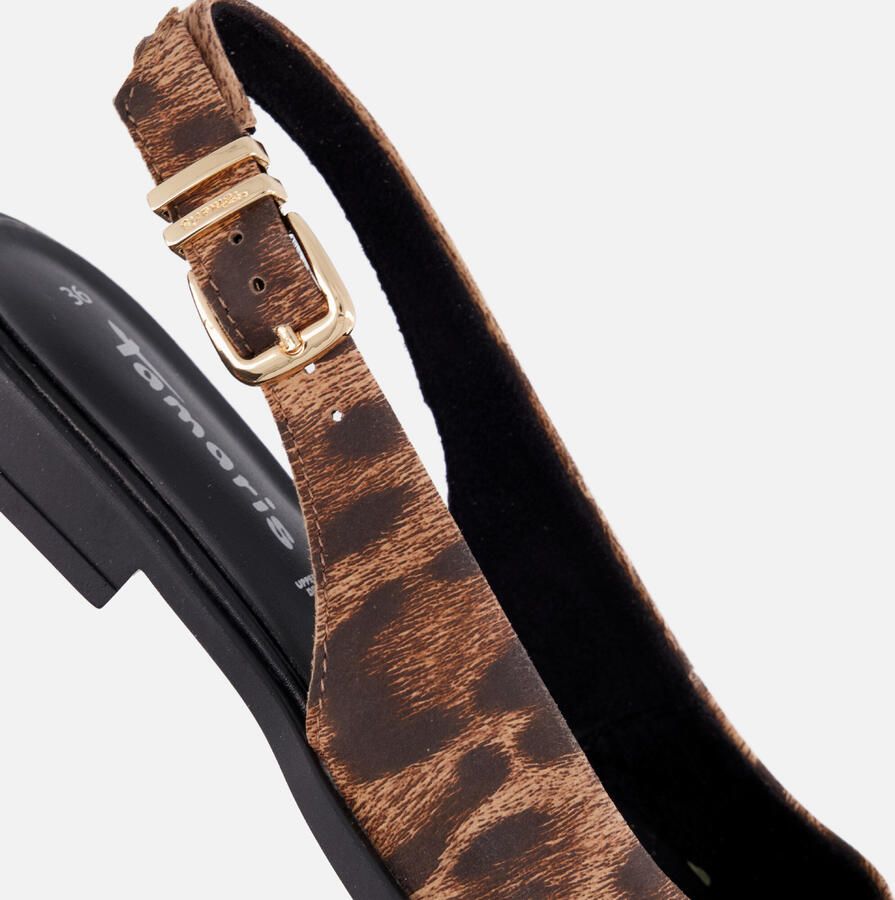 Tamaris Slingbacks bruin Panterprint Leer - Foto 2