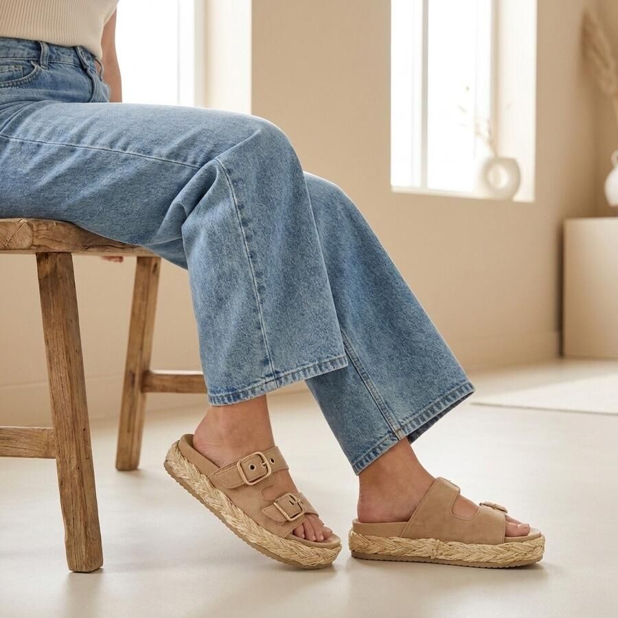 Tamaris Slippers plateaus zomerschoen strandschoen met voorgevormd voetbed