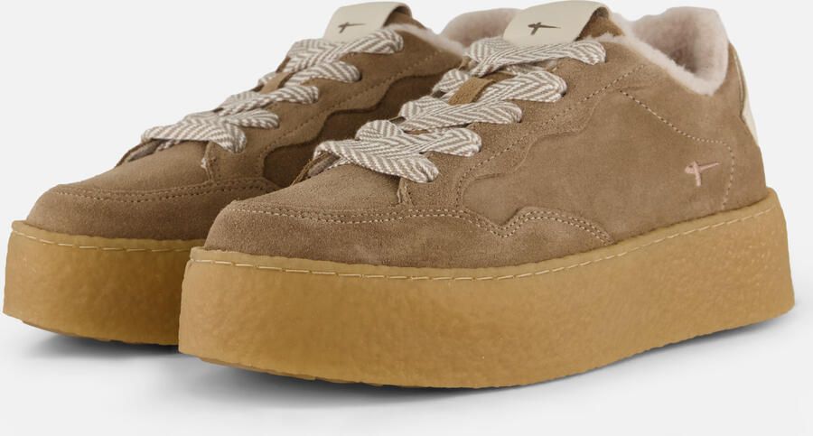 Tamaris Sneakers laag donkerbeige wit - Foto 3