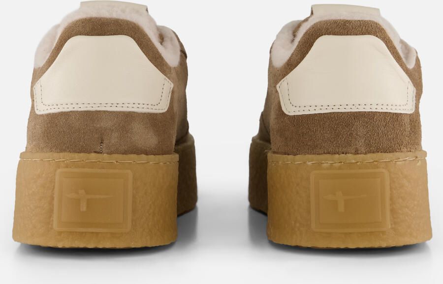 Tamaris Sneakers laag donkerbeige wit - Foto 4