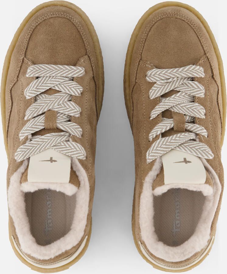 Tamaris Sneakers laag donkerbeige wit - Foto 5