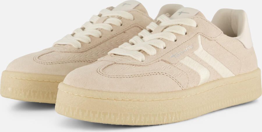 Tamaris leren damestrainers 1-23723-44 375 Lage damesschoen M2372344 Beige - Foto 6