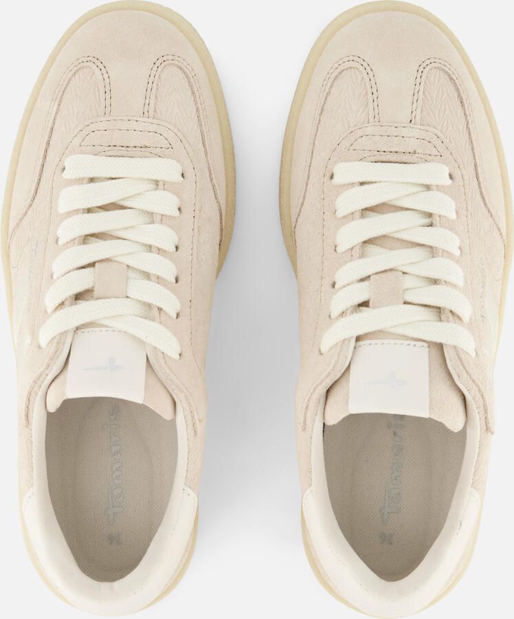 Tamaris leren damestrainers 1-23723-44 375 Lage damesschoen M2372344 Beige - Foto 2