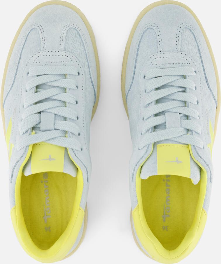 Tamaris leren damestrainers 1-23723-44 88A Lage damesschoen M2372344 Blauw - Foto 3